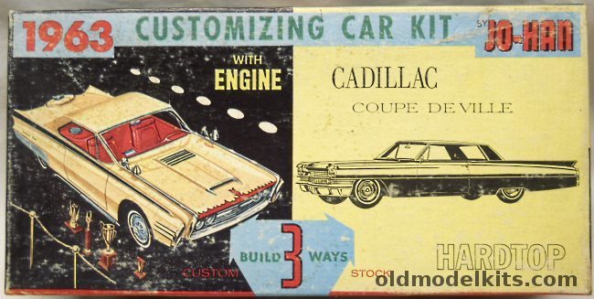 Jo-Han 1/25 1963 Cadillac Coupe De Ville Two Door Hardtop - Stock / Custom / Drag or Track, 2363-149 plastic model kit